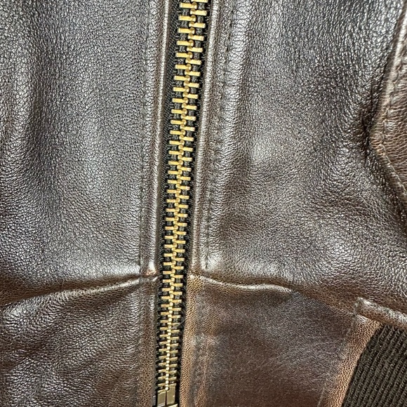 Schott Wings of Gold Brown Leather Bomber Naval Flight Aviation Jacket Men's L - Picture 14 of 16